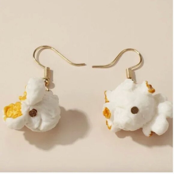 ⭐️✨ FREE Popcorn Food Snacks Boho Hipster Hippie Art Deco Farm Minimal Earrings - Picture 5 of 8